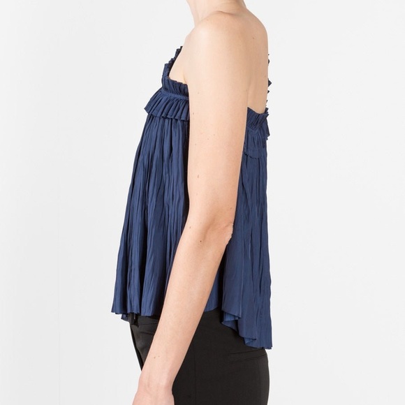 Ulla Johnson One Shoulder Top in Midnight Navy - Picture 3 of 6